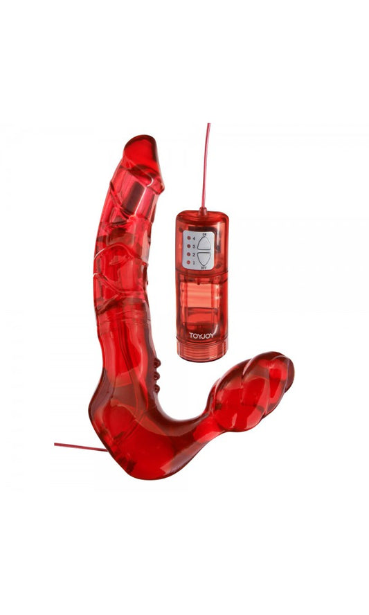 ToyJoy Bend Over Boyfriend Strapless Strap On Red