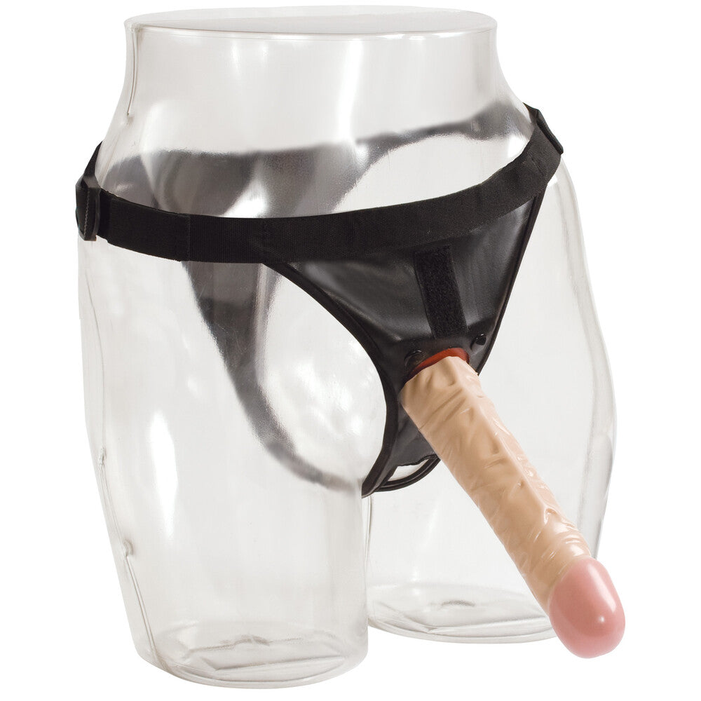 Vac-U-Lock 8 Inch Classic Dong With Ultra Harness
