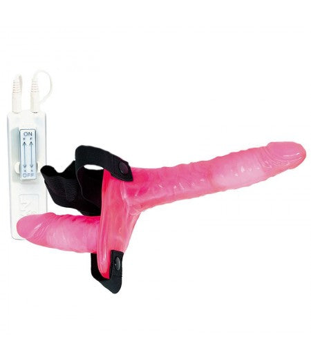 Joyride Pink Duo Double Penis Vibrating Dildo Strap On