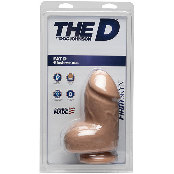 The D - Fat D 6 Inch Vanilla Dildo With Balls