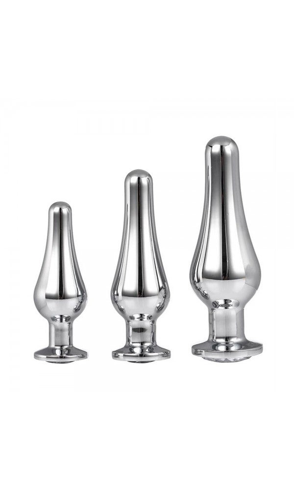 Gleaming Butt Plug Set Silver