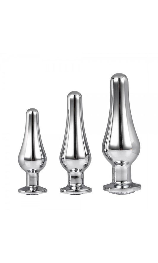Gleaming Butt Plug Set Silver