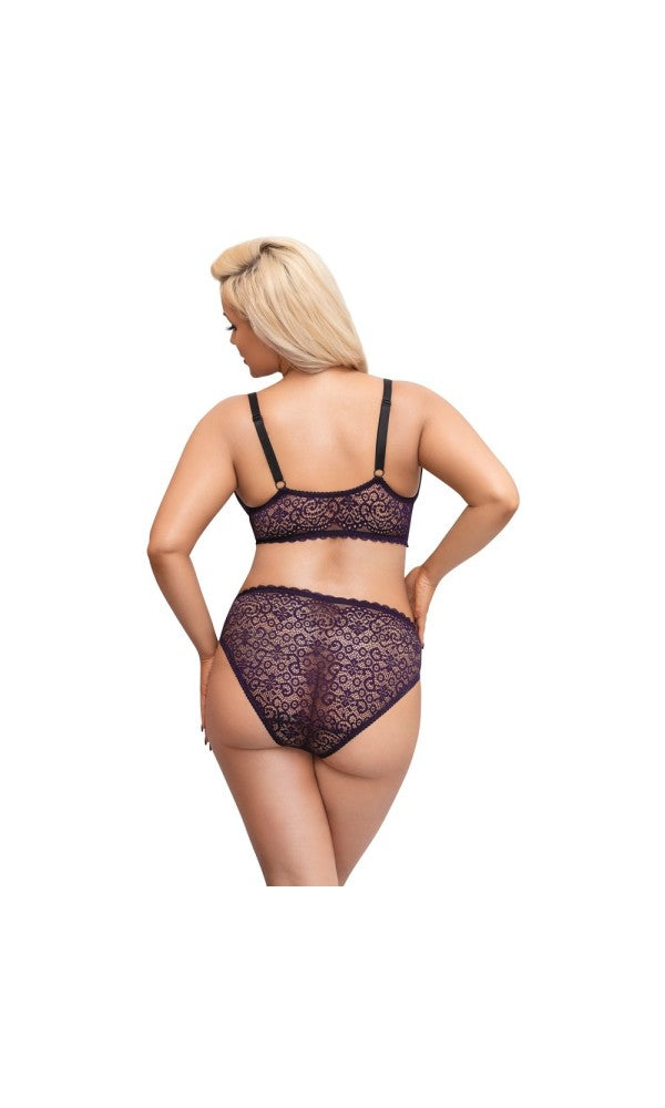 Cottelli Curves Delicate Lace Bralette And Briefs