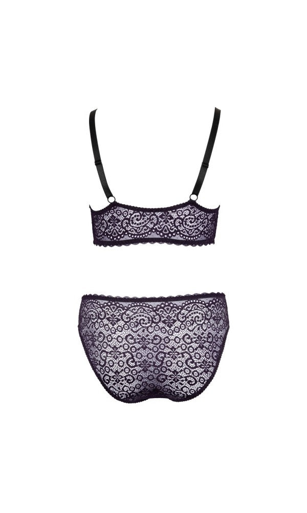 Cottelli Curves Delicate Lace Bralette And Briefs