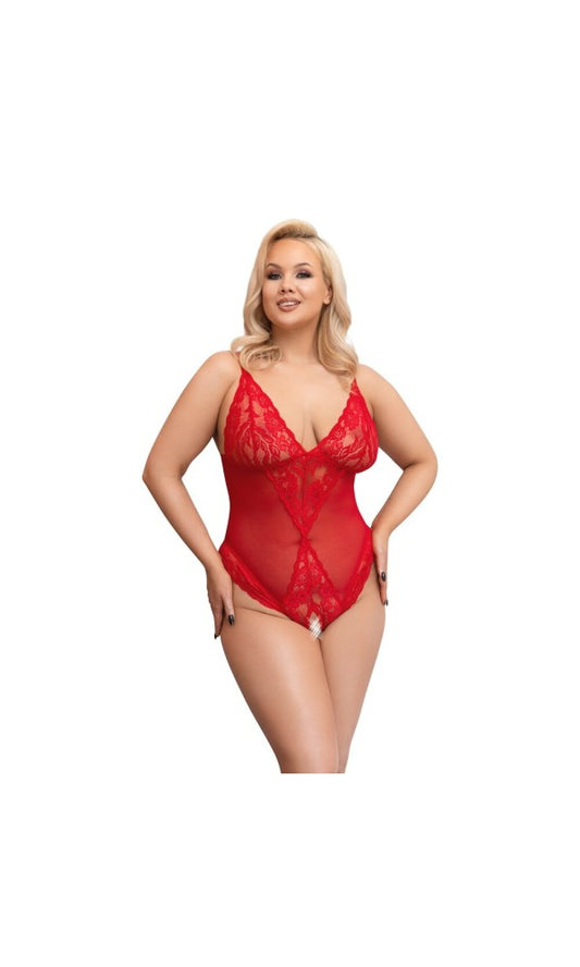 Cottelli Curves Crotchless Body Red
