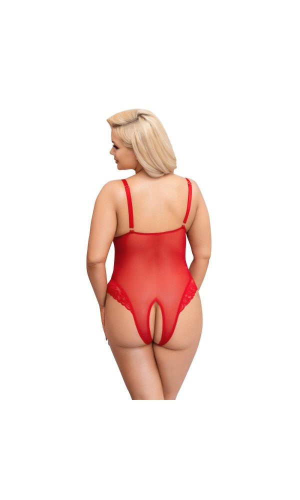 Cottelli Curves Crotchless Body Red