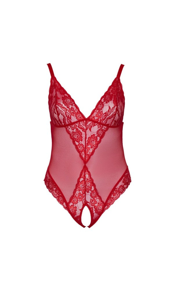 Cottelli Curves Crotchless Body Red