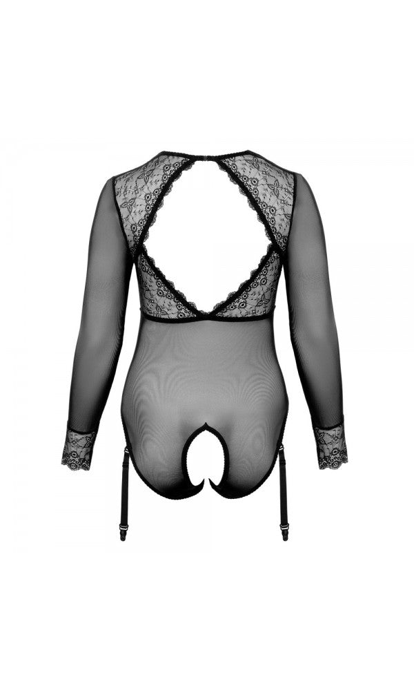 Cottelli Curves Long Sleeved Crotchless Body