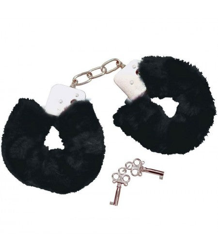 Bad Kitty Black Plush Handcuffs