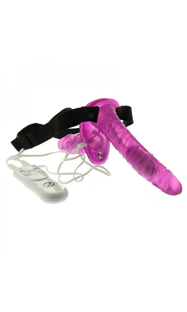 Duo Vibrating Strap On Vibrating Dongs
