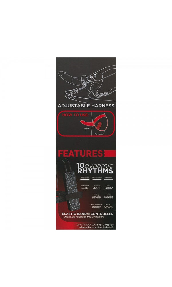 Double Thruster Vibrating Double Ended Dildo With Harness