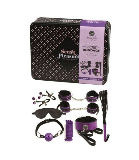 Secret Bondage Kit Black And Purple Collection