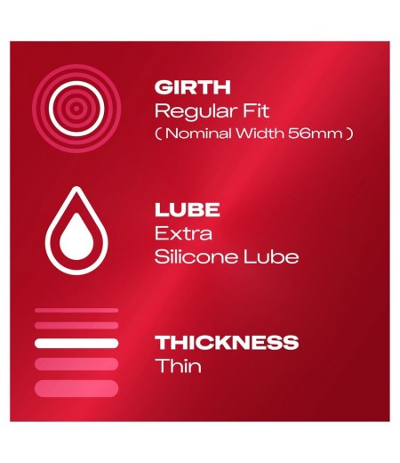 Durex Thin Feel Regular Fit Condoms 12 Pack