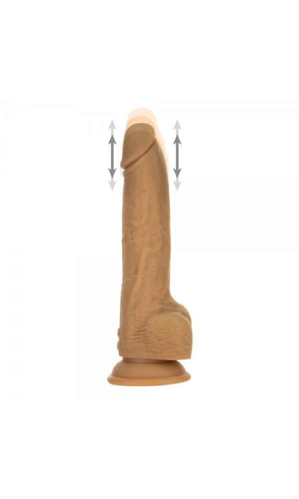 Naked Attraction 9 Inch Thrusting Dildo Caramel