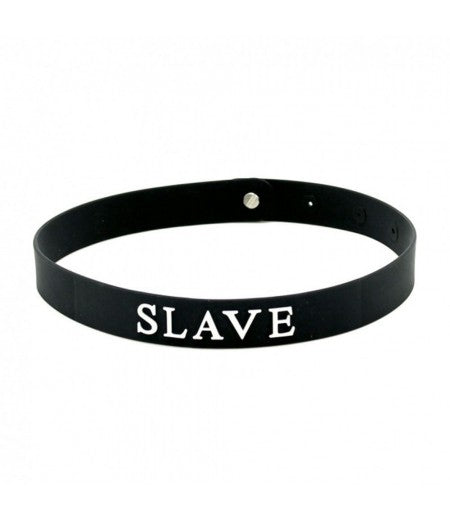Black Silicone Slave Collar