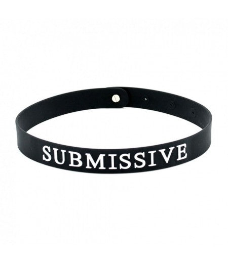 Black Silicone Submissive Collar