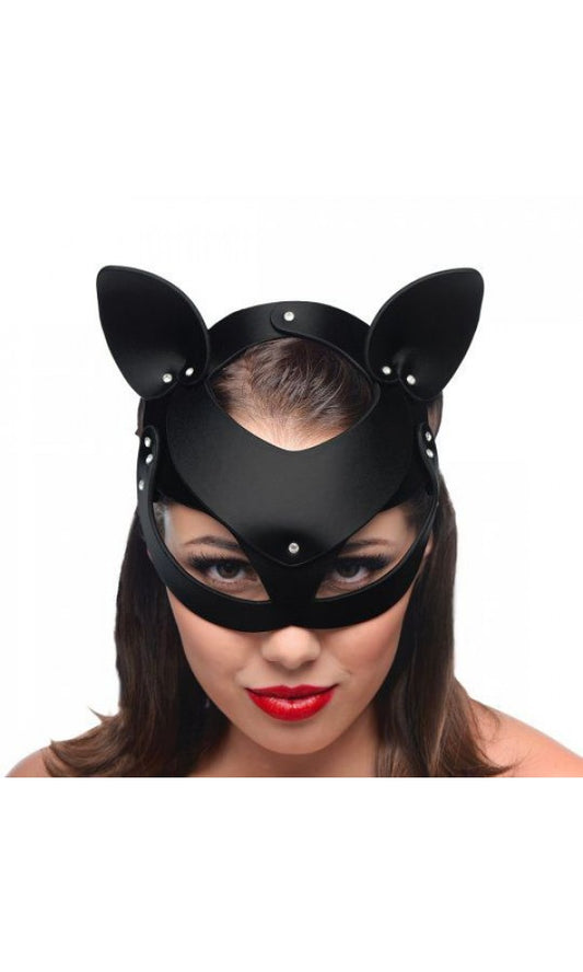 Master Series Bad Kitten Leather Cat Mask