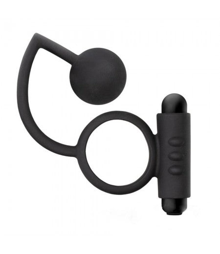 Anal Adventures Platinum Ball With Vibrating Cock Ring