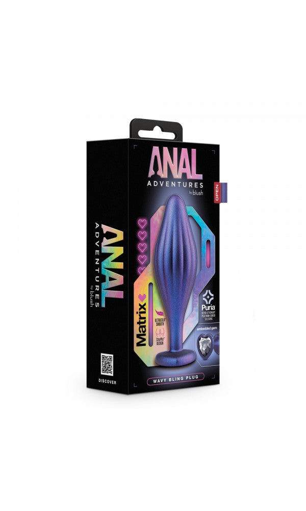 Anal Adventures Matrix Wavy Bling Butt Plug