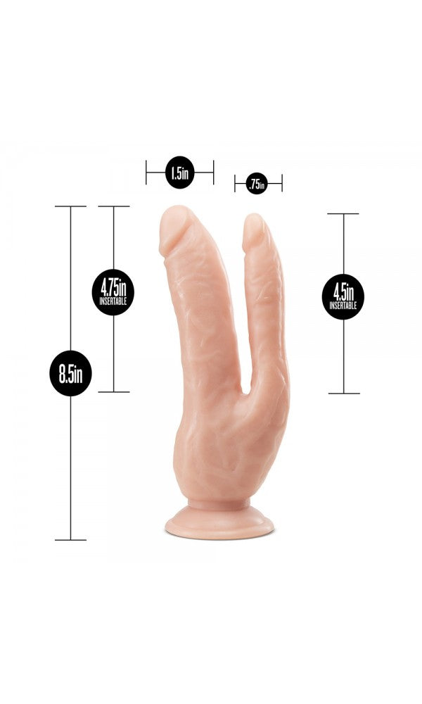 Dr. Skin Dual 8 Inch Dual Penetrating Dildo With Suction Cup