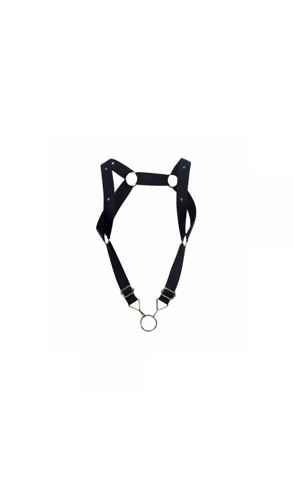 Male Basics Dngeon Straight Back Harness With Cockring
