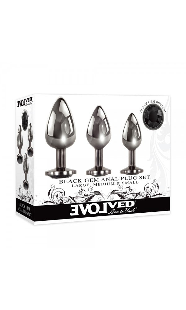 Evolved Black Gem Anal Plug Set