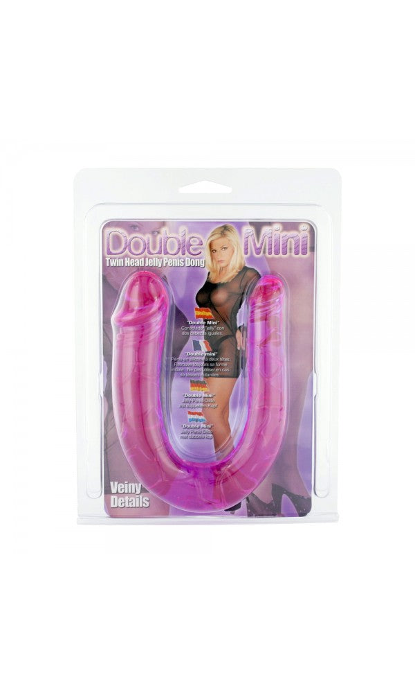 Double Mini Twin Head Jelly Penis Dildo