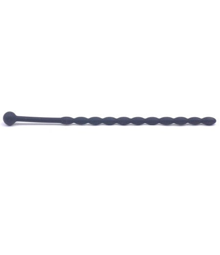 6 Inch Black Silicone Beaded Penis Sound Plug