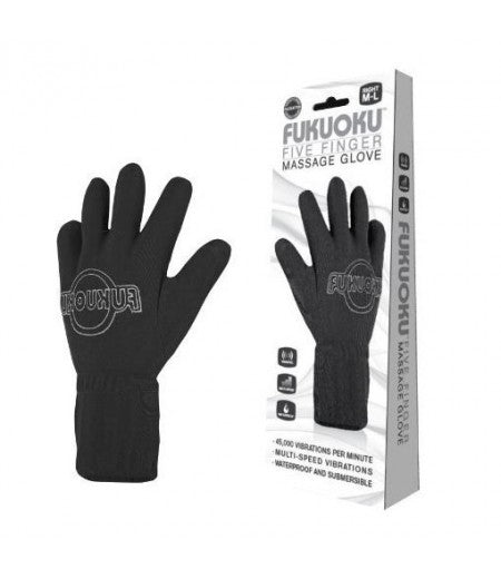 Fukuoku Vibrating Five Finger Massage Glove Left Hand