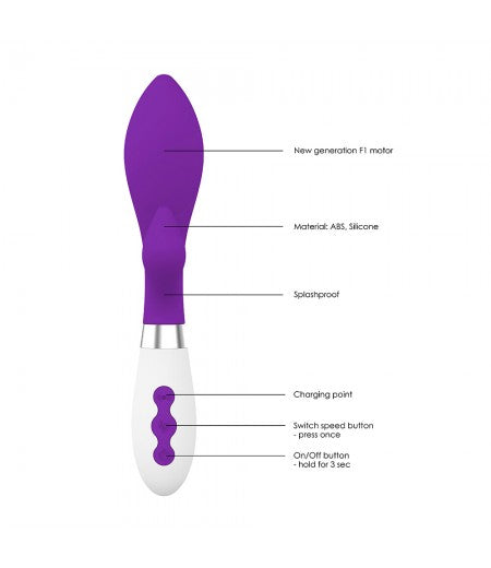 Achelois Rechargeable Vibrator Purple
