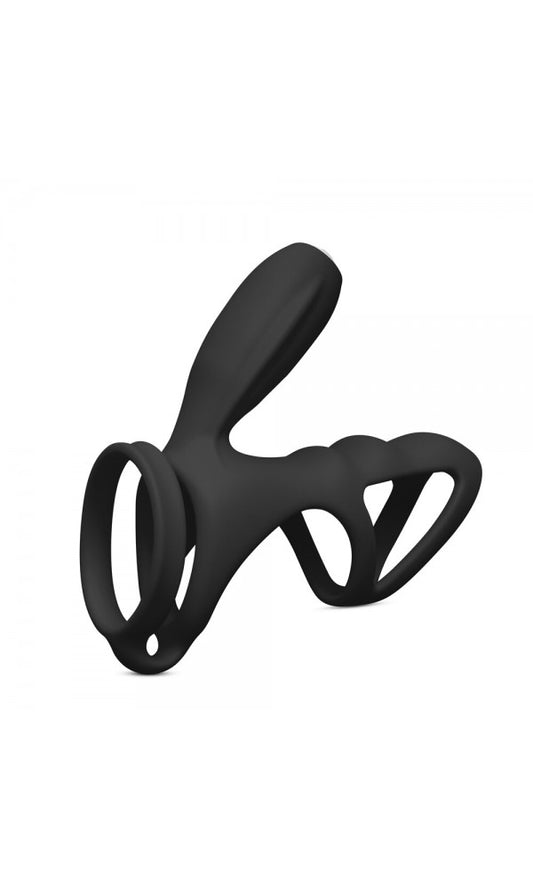 Cockring and Clit Vibrator Black