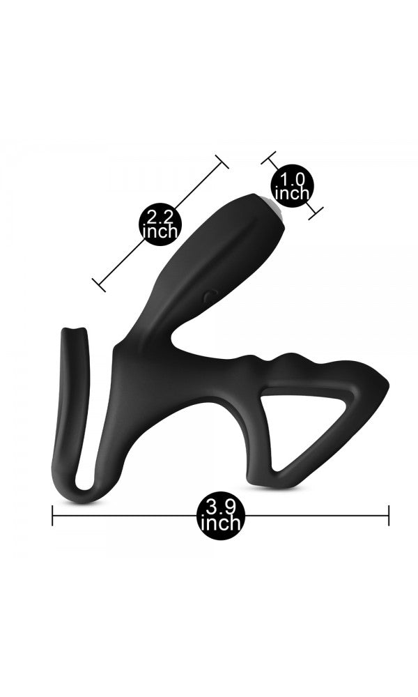 Cockring and Clit Vibrator Black