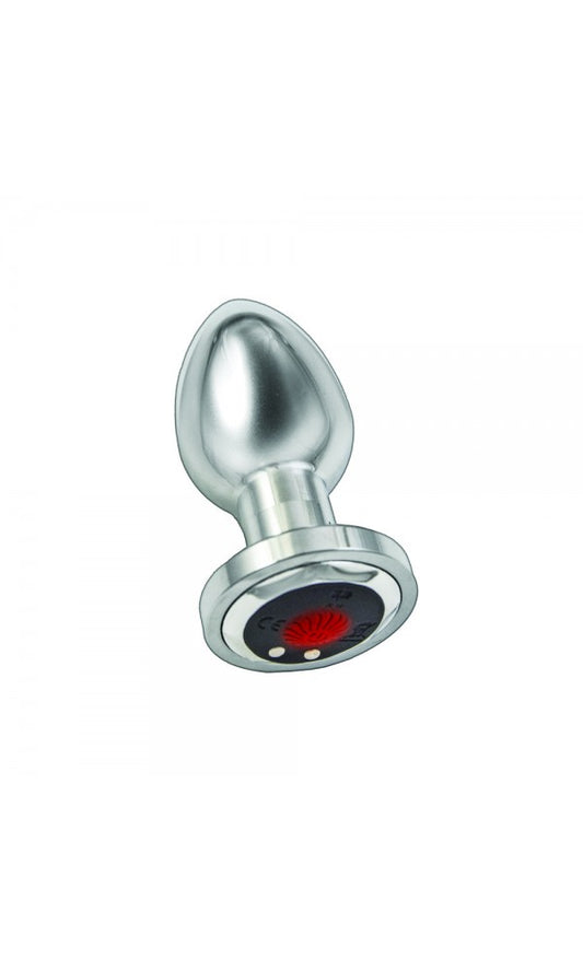Ass Sation Remote Vibrating Butt Plug Silver