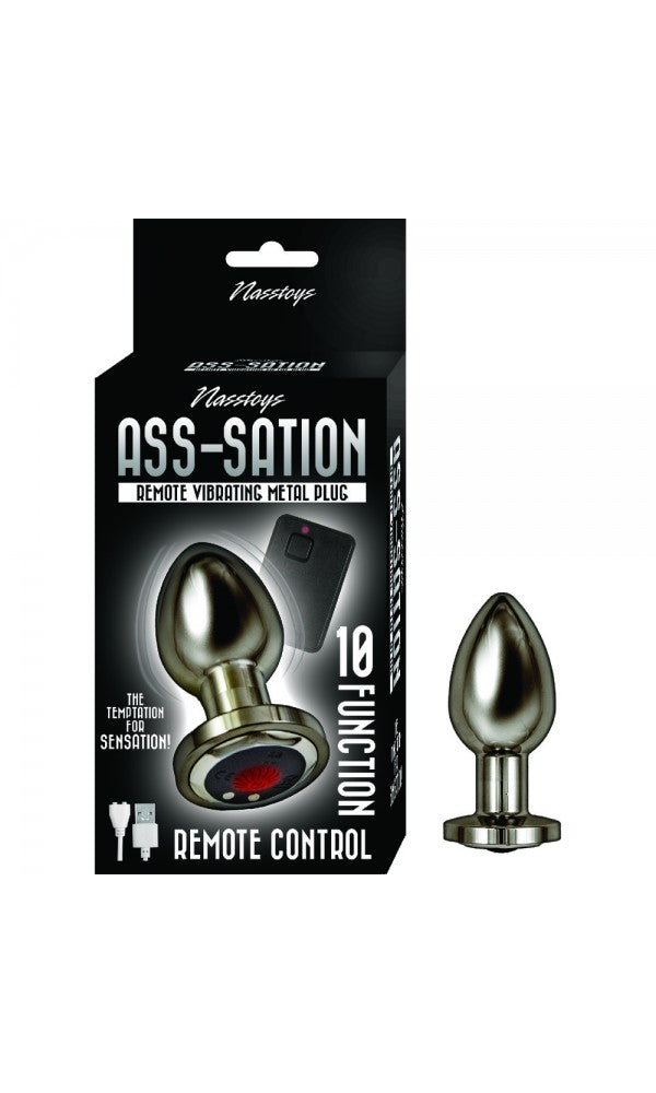 Ass Sation Remote Vibrating Butt Plug Black