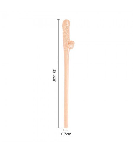 Lovetoy Pack Of 9 Willy Straws Flesh Pink