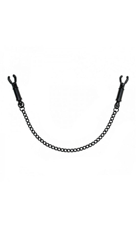 Black Metal Adjustable Nipple Clamps With Chain