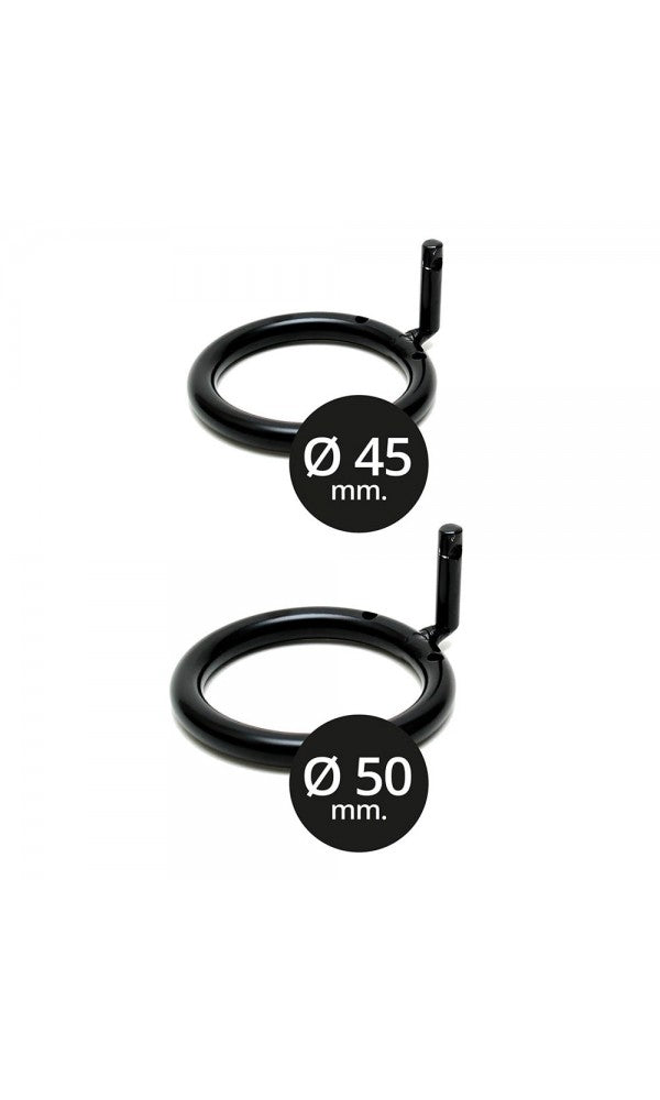 Black Metal Male Chastity Device With Padlock