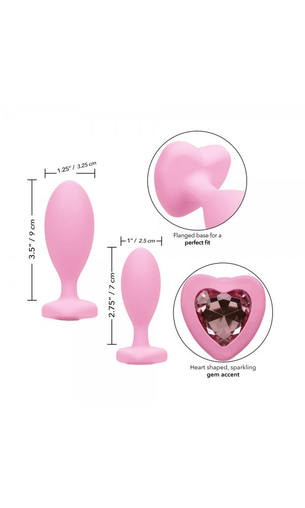 First Time Crystal Booty Duo Butt Plugs