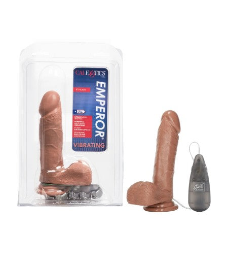 Emperor 6 Inch Life Like Vibrator Flesh Brown