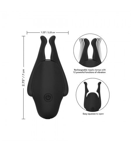 Rechargeable Nipplettes Vibrating Nipple Clamps