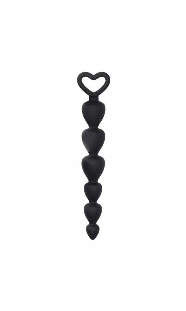 Black Silicone Anal Beads