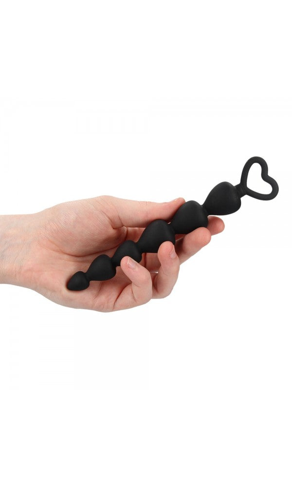 Black Silicone Anal Beads