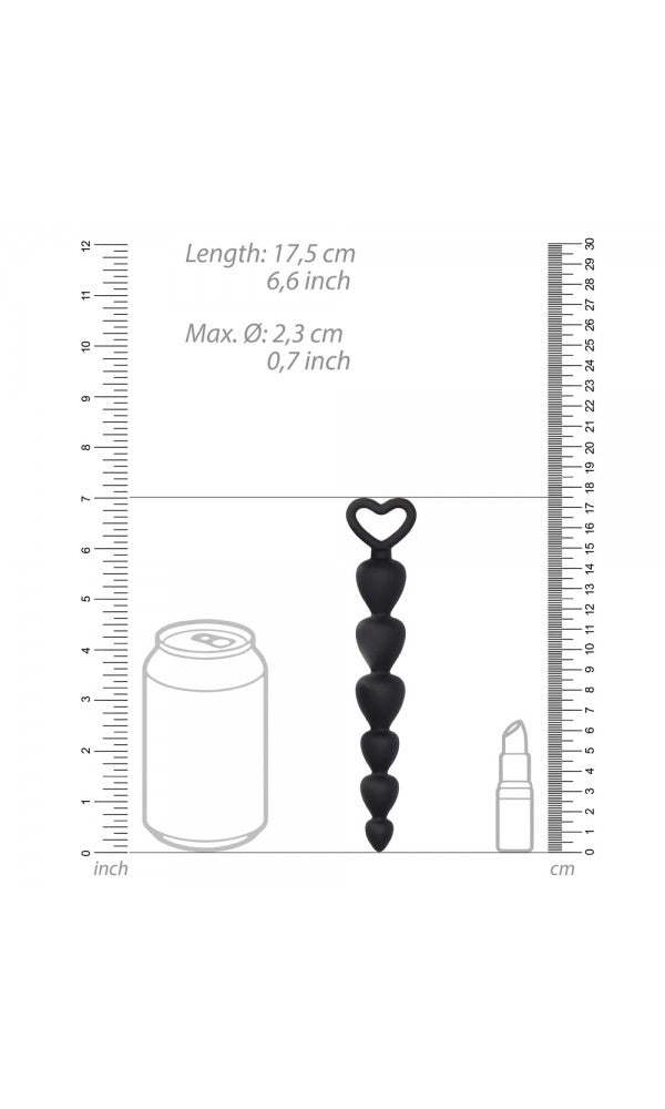 Black Silicone Anal Beads