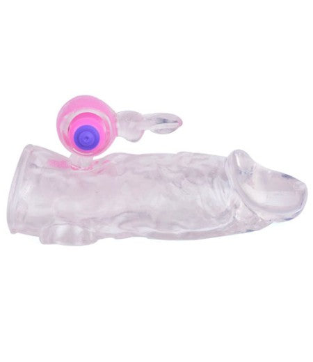 Clear Rabbit Vibrating Penis Extender