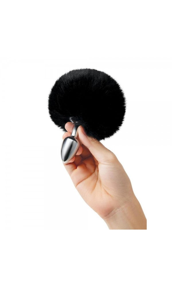 Furry Tales Black Bunny Tail Butt Plug