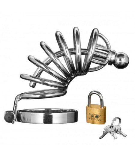 Asylum 6 Ring Locking Chastity Cage