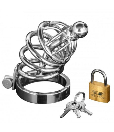 Asylum 4 Ring Locking Chastity Cage