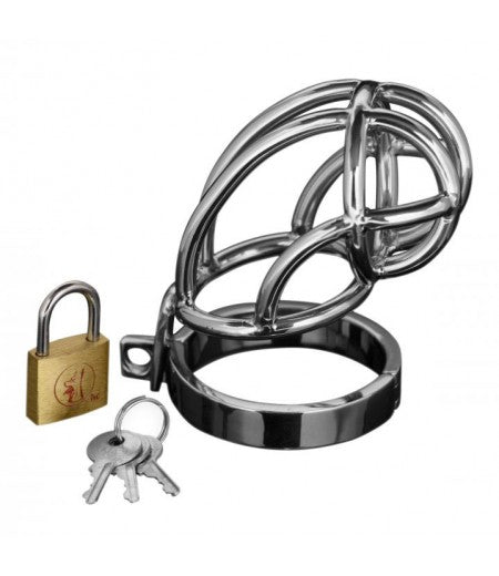 Captus Stainless Steel Locking Chastity Cage