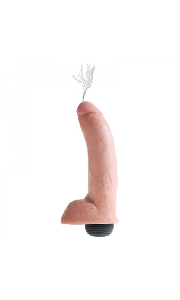 King Cock 9 Inch Squirting Dildo With Balls Flesh
