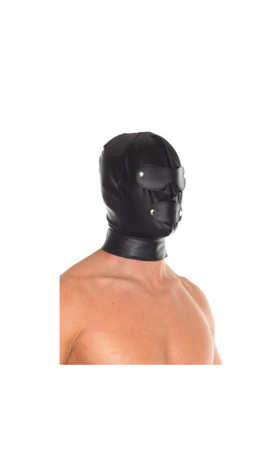 Leather Full Face Mask With Detachable Blinkers
